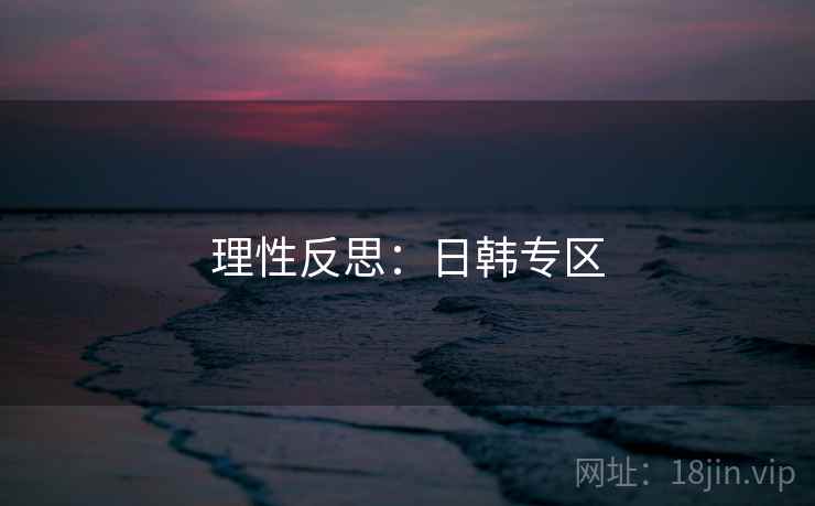 理性反思：日韩专区