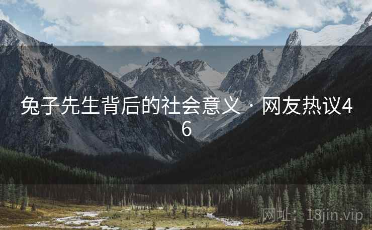 兔子先生背后的社会意义 · 网友热议46