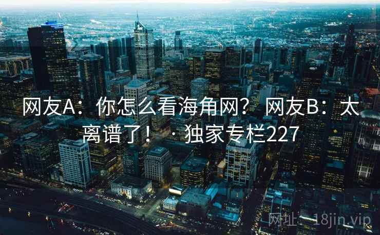 网友A：你怎么看海角网？ 网友B：太离谱了！ · 独家专栏227